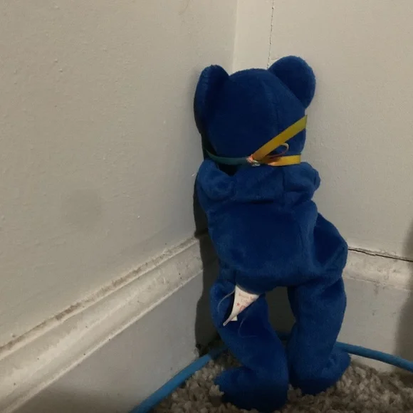 Blue small Beanie Babies teddy bear - Picture 10 of 17